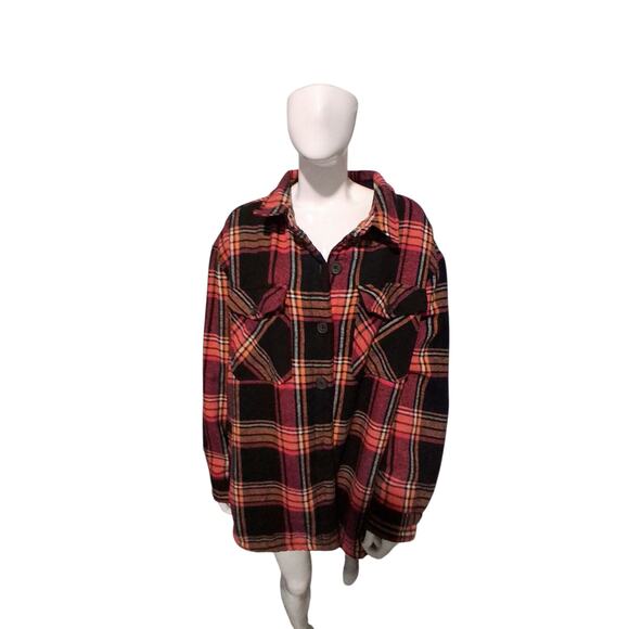 Members Mark Womens XXL Insulated Flannel Plaid Lumber Jack Cozycore Work Shaket - Picture 6 of 16